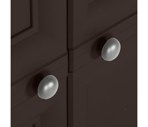 vidaXL skapītis, 79x43x125 cm, plastmasa, koka dizains, brūns