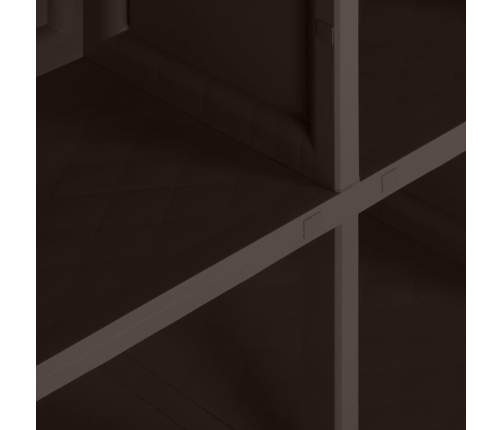 vidaXL skapītis, 79x43x125 cm, plastmasa, koka dizains, brūns