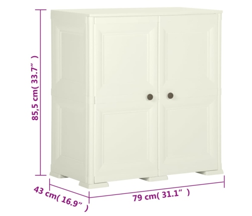 vidaXL skapis, 79x43x85,5 cm, plastmasa, koka imitācija