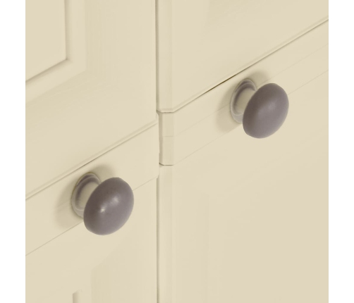 vidaXL skapītis, 79x43x85,5 cm, plastmasa, koka dizains, balts