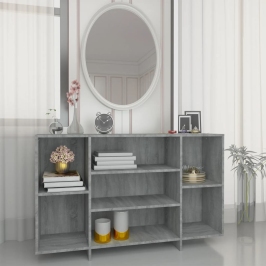 vidaXL kumode, pelēka ozolkoka krāsa, 120x30x75 cm, inženierijas koks
