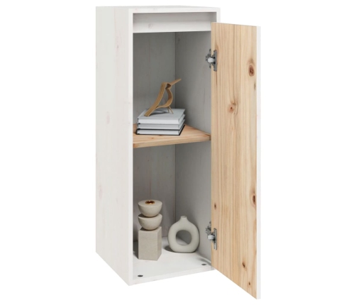 vidaXL sienas skapīši, 2 gab., balti, 30x30x80 cm, priedes masīvkoks