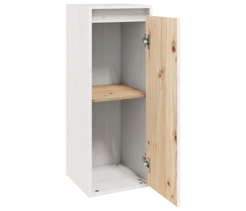 vidaXL sienas skapīši, 2 gab., balti, 30x30x80 cm, priedes masīvkoks