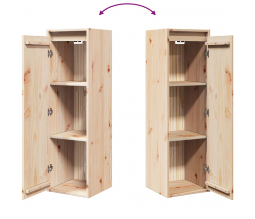 vidaXL sienas skapīši, 2 gab., 30x30x100 cm, priedes masīvkoks