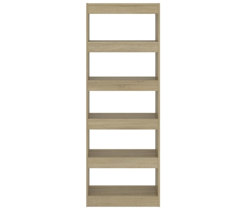 vidaXL grāmatu plaukts, ozola krāsa, 60x30x166 cm, inženierijas koks