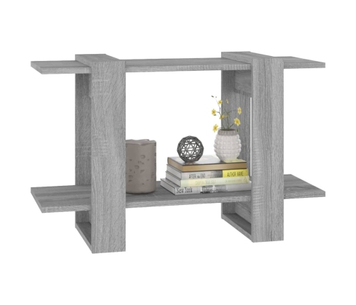 vidaXL grāmatu plaukts, aizslietnis, pelēcīga ozolkoka, 80x30x51 cm
