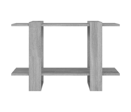 vidaXL grāmatu plaukts, aizslietnis, pelēcīga ozolkoka, 80x30x51 cm