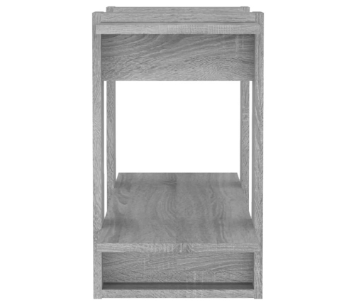 vidaXL grāmatu plaukts, aizslietnis, pelēcīga ozolkoka, 80x30x51 cm