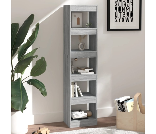 vidaXL grāmatu plaukts, pelēcīga ozolkoka krāsa, 40x30x166 cm