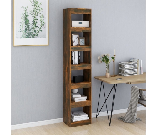 vidaXL grāmatu plaukts, aizslietnis, ozolkoka krāsa, 40x30x198 cm