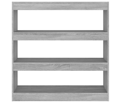 vidaXL grāmatu plaukts, pelēcīga ozolkoka krāsa, 100x30x103 cm