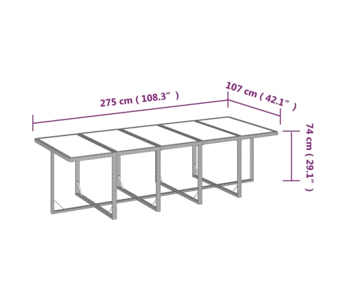 11-Daļīgs Dārza Mēbeļu Komplekts, Matrači, Melna Pe Rotangpalma Vidaxl