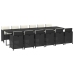 13-Daļīgs Dārza Mēbeļu Komplekts, Matrači, Melna Pe Rotangpalma Vidaxl