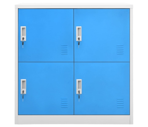 vidaXL ģērbtuves skapji, 2 gab., 90x45x92,5 cm, tērauds, pelēki, zili