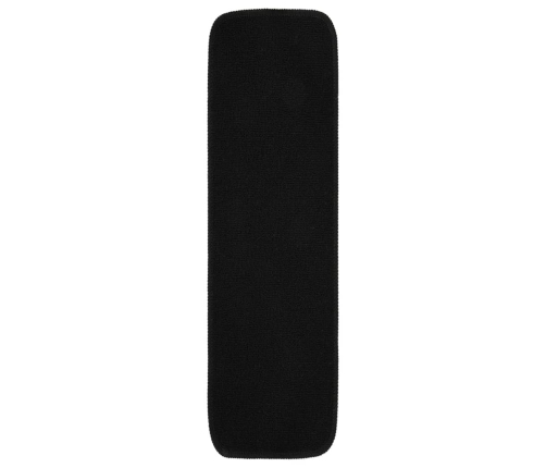 vidaXL kāpņu paklāji, neslīdoši, 15 gab., 75x20 cm, melni, taisnstūra