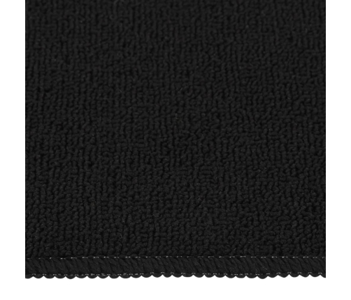 vidaXL kāpņu paklāji, neslīdoši, 15 gab., 75x20 cm, melni, taisnstūra