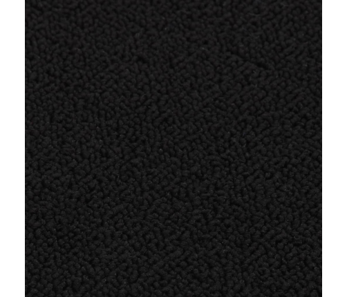 vidaXL kāpņu paklāji, neslīdoši, 15 gab., 75x20 cm, melni, taisnstūra