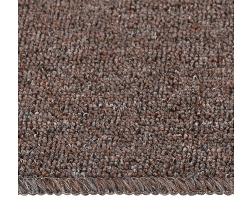 vidaXL kāpņu paklāji, neslīdoši, 15 gab., 75x20 cm, brūni, taisnstūra