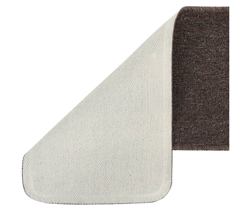 vidaXL kāpņu paklāji, neslīdoši, 15 gab., 75x20 cm, brūni, taisnstūra