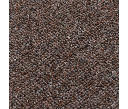 vidaXL kāpņu paklāji, neslīdoši, 15 gab., 75x20 cm, brūni, taisnstūra