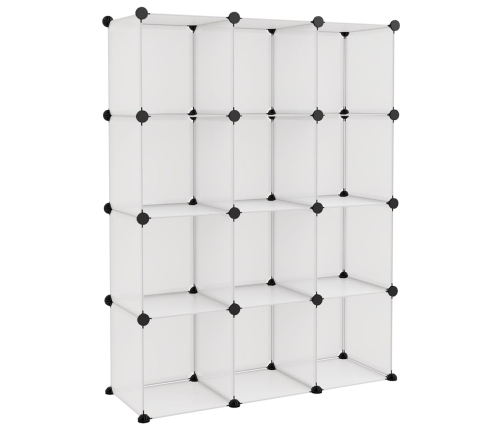 vidaXL plaukts, 12 kubveida nodalījumi, caurspīdīgs, plastmasa