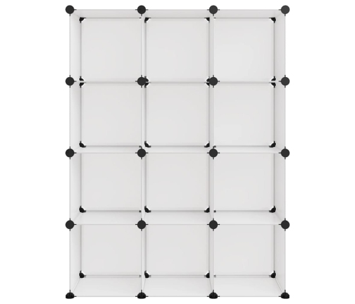 vidaXL plaukts, 12 kubveida nodalījumi, caurspīdīgs, plastmasa