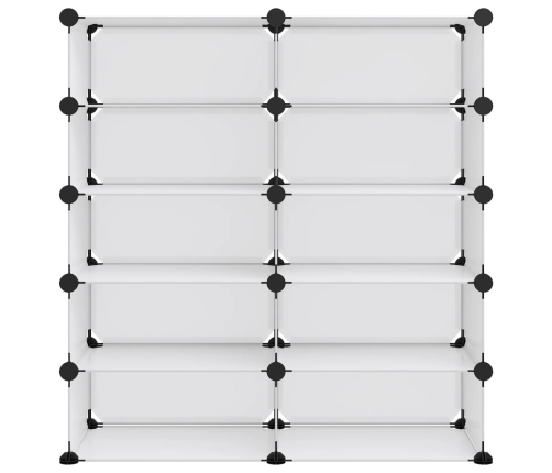 vidaXL apavu plaukts, caurspīdīgs, 84x32x88,5 cm, plastmasa