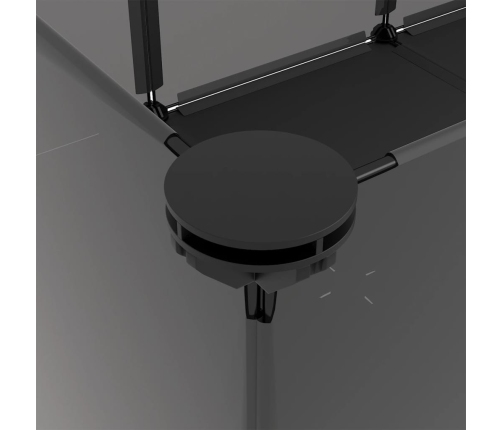 vidaXL mazu mājdzīvnieku sētiņa, melna, 144x74x46,5 cm, PP un tērauds