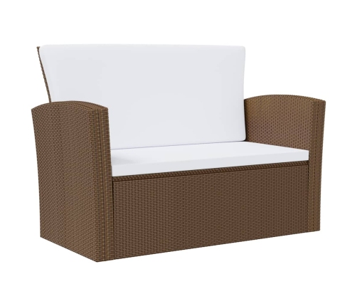 vidaXL 8-daļīgs dārza mēbeļu komplekts, matrači, PE rotangpalma, brūns