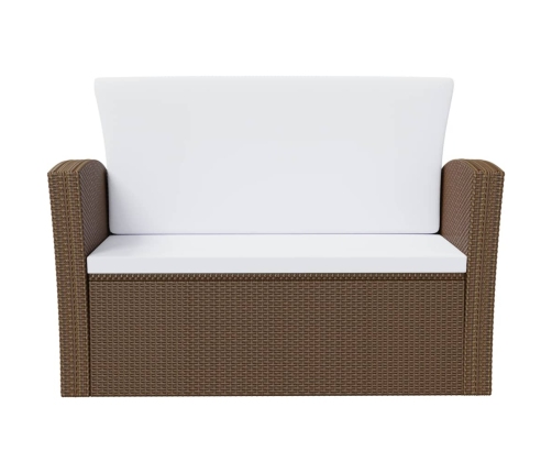 vidaXL 8-daļīgs dārza mēbeļu komplekts, matrači, PE rotangpalma, brūns