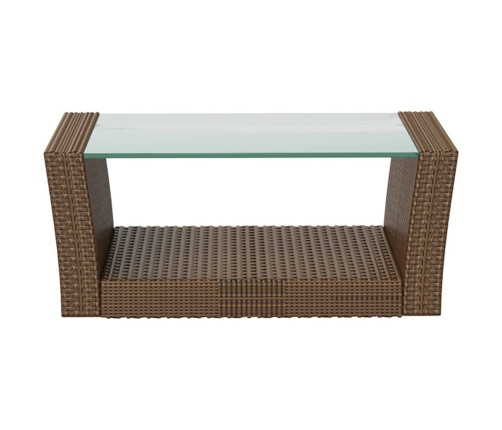 vidaXL 8-daļīgs dārza mēbeļu komplekts, matrači, PE rotangpalma, brūns