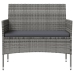 vidaXL 16-daļīgs dārza atpūtas mēbeļu komplekts, pelēka PE rotangpalma