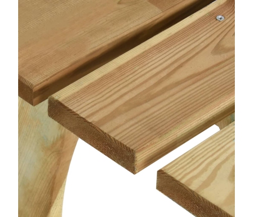 vidaXL 5-daļīgs dārza mēbeļu komplekts, impregnēts priedes koks