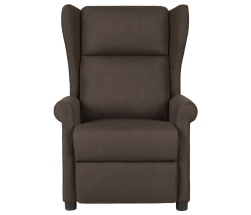 vidaXL atpūtas krēsls, atgāžams, tumši brūns audums