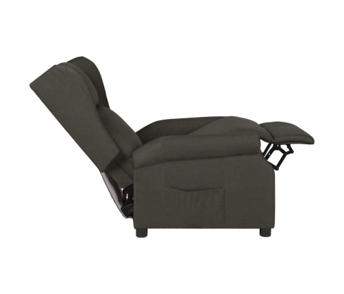 vidaXL atpūtas krēsls, atgāžams, pelēkbrūns audums