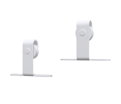 vidaXL bīdāmo skapja durvju komplekts, oglekļa tērauds, 122 cm, balts