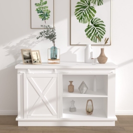 Bīdāmo Skapja Durvju Komplekts, Oglekļa Tērauds, 122 Cm, Balts Vidaxl