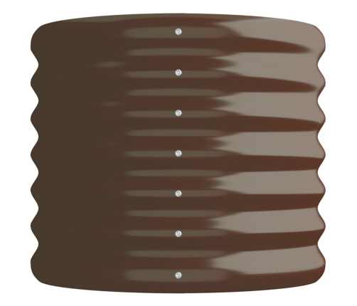 vidaXL augstā puķu kaste, 114x40x36 cm, pulverkrāsots tērauds, brūna