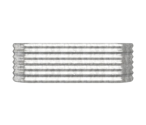 vidaXL augstā puķu kaste, 114x40x36 cm, tērauds, sudrabaina