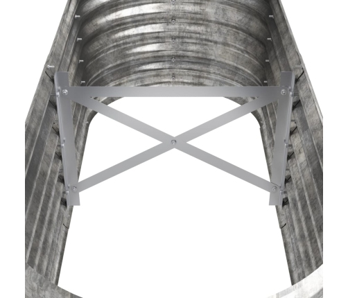 vidaXL augstā puķu kaste, 114x40x36 cm, tērauds, sudrabaina