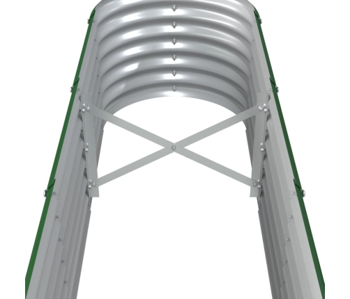 vidaXL augstā puķu kaste, 260x40x36 cm, pulverkrāsots tērauds, zaļa