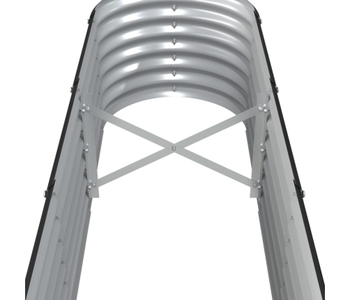 vidaXL augstā puķu kaste, 332x40x36 cm, tērauds, antracītpelēka