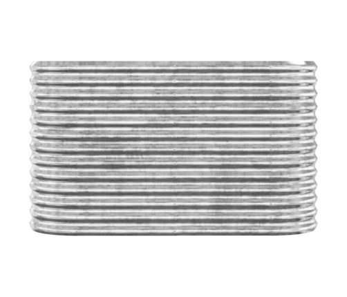 vidaXL augstā puķu kaste, 114x40x68 cm, tērauds, sudrabaina