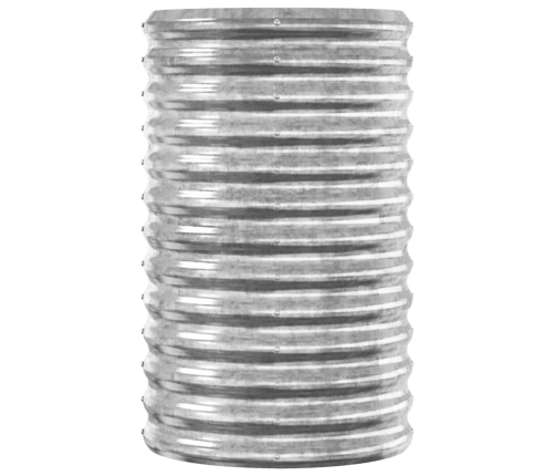 vidaXL augstā puķu kaste, 114x40x68 cm, tērauds, sudrabaina