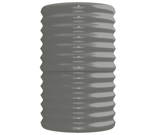 vidaXL augstā puķu kaste, 224x40x68 cm, pulverkrāsots tērauds, pelēka