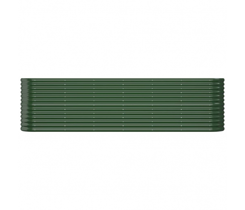 vidaXL augstā puķu kaste, 260x40x68 cm, pulverkrāsots tērauds, zaļa