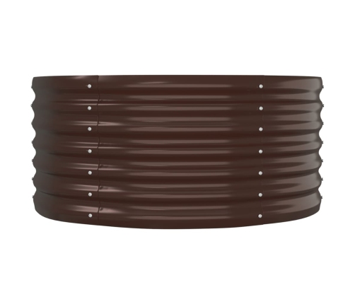 vidaXL augstā puķu kaste, 152x80x36 cm, pulverkrāsots tērauds, brūna