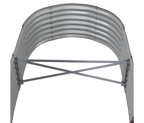 vidaXL augstā puķu kaste, 152x80x36 cm, pulverkrāsots tērauds, brūna