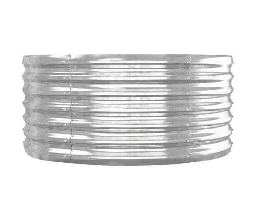 vidaXL augstā puķu kaste, 152x80x36 cm, tērauds, sudrabaina