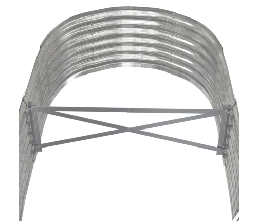 vidaXL augstā puķu kaste, 152x80x36 cm, tērauds, sudrabaina